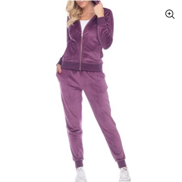 Purple Velour Tracksuit - Picture 1 of 2